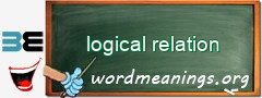 WordMeaning blackboard for logical relation